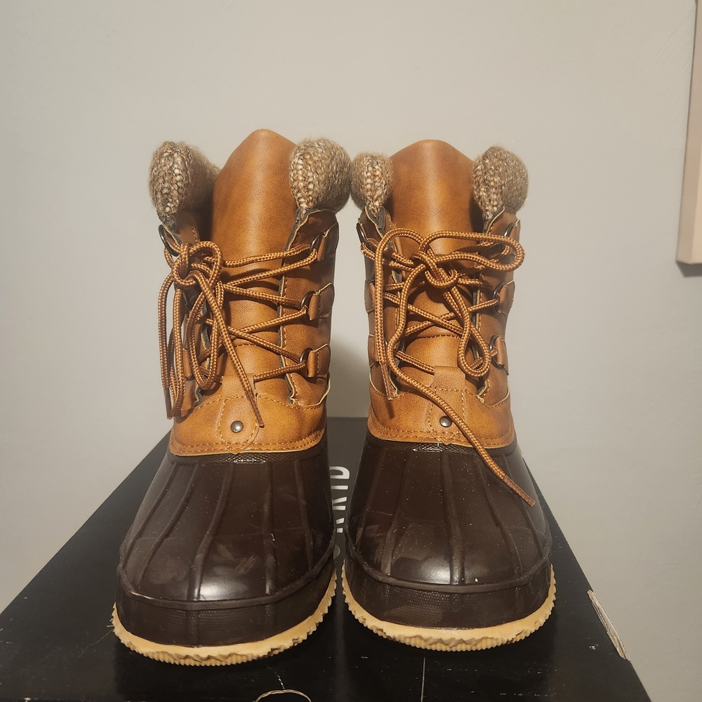 Torrid Brown and Tan Lace-Up Ankle Boots